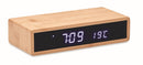 Brezžični polnilec z budilko in termometrom