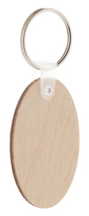 Obesek za ključe, les, ovalen