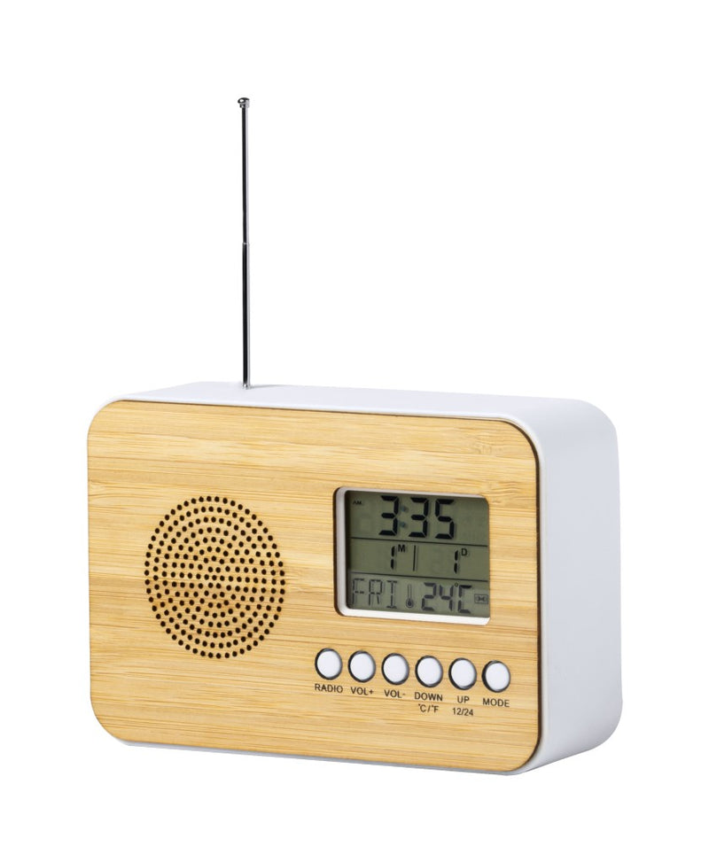 Bambus budilka z FM radiom