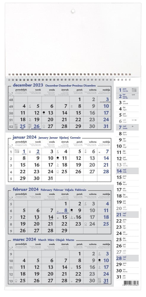 Štirimesečni koledar s planerjem