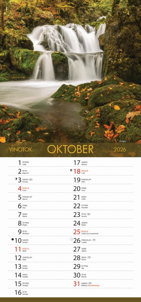 Koledar Čudovita Slovenija